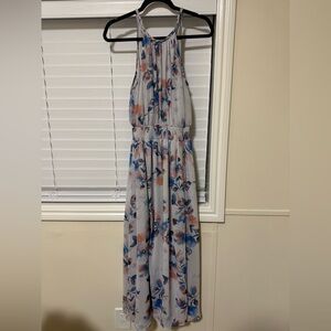 Lovestitch Blue and Pink Floral Maxi Dress